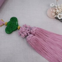 화라 한복노리개 천연원석 핑크 딸기술 20109-3