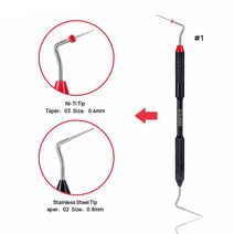 JINGT 치과 뷰캐넌 핸드 플러거 채우기 도구 NITI 팁 #0 #1 #2 치과 의사 치과 도구, 1, Size 1
