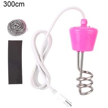히터봉 2000W 110V 미국 플러그 전기 목욕 온수기 침수 빠른 가열 막대 열 화상 방지 균일하게 분산, [01] 300cm