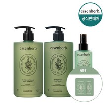 에센허브 티트리 바디케어3종 세트(샴푸 500ml+워시 500ml+바디미스트 200ml)+(증정)토너1ml