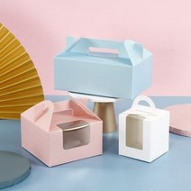 머핀 포장 박스 일회용 컵 케이크 케익 쿠키 상자 케이스 빵 에그타르트 마카롱 스콘 선물, 화이트6구 + 10개