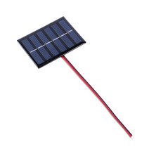 태양광 보조배터리 1/2pcs 미니 태양 전지 패널 와이어 다결정 실리콘 1W 3V 100MA DIY 야외 태양열 충전기 전원 은행, [01] 2pcs