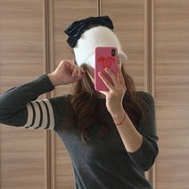 앙고라 썬캡 / 골프모자 / 귀마개 / 헤어밴드 / 니트썬캡 / 니트모자 / 골프겨울모자 / 스키모자 / 니트바이저 / 토크버디투미, 아이보리