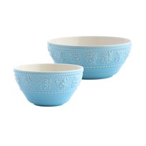 웨지우드 페스티비티 공기대접 2종 세트, 블루, 밥공기 지름 11cm + 국그릇 지름 14cm