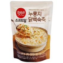 햇반 소프트밀 누룽지닭백숙죽 420g, 4개