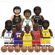 호환블록 신형 NBA스타 미니피규어 8종 세트 레고호환 하든 커리 마이클 조단 샤킬 오닐 듀란트 레터 브로