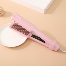 볼륨 앞머리 물결 빗 봉 고데기 3d floating splint hair crimper volumizer corrugated hair curler 세라믹 솜털 컬링 플랫 헤어, 분홍색, 에게