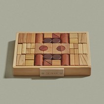 [숲소리] 블럭-천연블럭50P 영유아 원목 블럭 교구 장난감 선물, 2) 단품+각인메시지 (배송메시지에 입력)