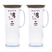 제오닉 손잡이 사각물병 2p, 브라운, 1800ml