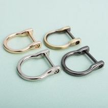 아유디 U링 유링 18mm 4color D링 디링 가방 부자재, 흑니켈, 1개