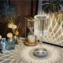 컬러풀 크리스털 램프 충전식 무선 LED 크리스탈 무드등 3컬러변환 고급형