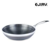 에지리 IH 블랙양면 스텐큐브 웍/궁중팬 편수30cm (뚜껑미포함X)