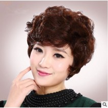 썸스팟 짧은머리가발 중년여성가발 여배우가발 풍성한숏컷가발 통가발 패션가발중장년 엄마가발 단발머리 볼륨헤어 볼륨가발, 개, 내츄럴블랙(고온사)+헤어망