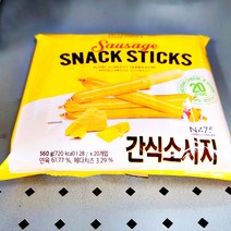 노브랜드 간식 소시지 3봉지 (봉지당 28g x 20개입) | NoBrand Sausage Snack Sticks 3 Packs (28g x 20 pieces per pack), 3봉지 (28g x 20개입) / 3 Packs, 3개