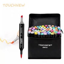 음주 측정기 TOUCHNEW 옵션 168 색 영구 마커 알코올 잉크 브러시 듀얼 팁 전문, 54