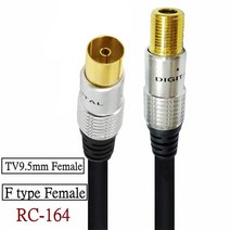 공청안테나 디지털tv안테나 tv안테나 TV 9.5mm 남성 & 여성 F 유형 동축 위성 안테나 RG59U VCR CCTV D, 02 F-TV 9.5mm Female_01 30cm