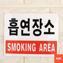 벽글씨 아크릴글자 사인물 붙이는간판 흡연장소 팻말 카페오픈선물 팻말 손팻말, 기본