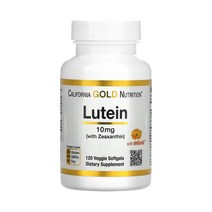 캘리포니아 골드 뉴트리션 CGN 루테인 10mg 120정 메리골드 글리세린 식물성글리세린 카로티노이드, 1개, 기본