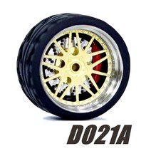 18인치 휠 자동차 Carlomo-D-클래스 2 디테일 업 세트 휠 고무 타이어 브레이크 디스크 어셈블리 림 모델, 05 D021A