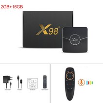 ott박스 디자인 x 98 플러스 Amlogic s905 w2 안드로이드 11 OS 듀얼 와이파이 BT 스마트 OTT TV 박스 유튜브 넷플릭스 ip tv 지원, 04 2GB 16GB G10_02 Eu 플러그