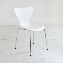 (B급) [고급형] 목재 일곱 세븐 체어 (국내배송), 화이트