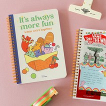 트윈링 노트 (젤리 베어) [LucentKorea], 03 Cream (Grid), 색상:03 Cream (Grid)