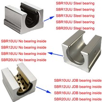 SBR10UU JDB 선형 볼 베어링 블록 개방형 CNC 라우터 SBR 가이드 4 개, 12 SBR16UU  JDB bearing_01 4 개