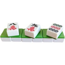 완전 자동 기계 마작 타일 대형 중급 게임 휴대 전동, 42 마작 144 장무료 주사위 +마작천