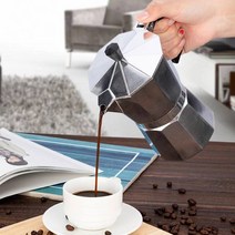 Coffee Maker Aluminum Moka Pot Italian Type Espresso Percolator Latte Stove 150/300ML 3/6 Cup, 1개