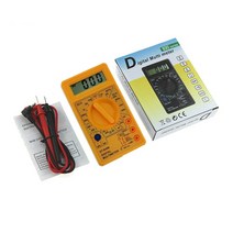 고정밀DT-830B LCD 디지털 멀티 미터 미니 핸드 헬드 전압계 AC/DC 750/1000V 옴 전류전압측정 프로브, 05 Yellow With box