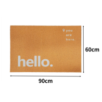 하유 코일 현관 발매트 60 x 90cm 미끄럼방지 PVC 베란다 코일 매트, Hello 오렌지