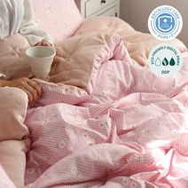 체크데이지 알러지케어 플란넬극세사 차렵베개세트Q