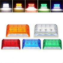 트럭 led 12v-36v 마커 표시등 정리 램프 방수 보조 램프 자동차 허리 조명 플래시 트레일러 캐러밴, Green|12V