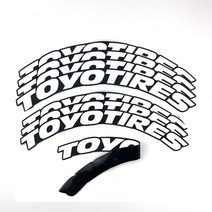 자동차 타이어 글자 스티커 TOYO 고무 3D 방수 브랜드 같은 유형의 레이싱 장식, 04 TOYOTIRES 8PCS