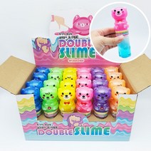 1000 더블슬라임 24개입 1박스-곰돌이 슬라임 두가지색