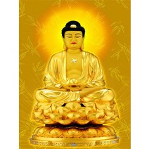 관세음보살상 천수관음 불상 Huacan 다이아몬드 페인팅 컬렉션 골드 부처님 홈 장식 광장/라운드 자수 모자이크 종교 보살 벽 예술, [12] 50x70cm Round Drill, [12] 9696