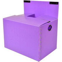 뉴프라테크 이사박스 5호(벨크로형)-5개묶음 [벨크로 부착 박스] 포장 택배 수납 플라스틱, 보라, 5개
