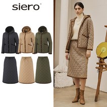 시에로 여성 23FW 퀼팅 셋업 2종 자켓 스커트