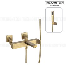 [더존테크]제시욕조201 무광골드 샤워욕조수전, 1개