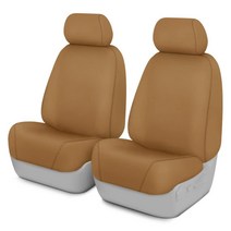 Covercraft SS3245PCCH 맞춤형 핏 프론트 버킷 시트 세이버 시트 커버 - 폴리코튼 원단 차콜 블랙, Rear bench with adjustable hea, Tan