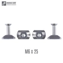 패들보드Ananas Surf M6 M8 하이드로포일 보드 마운트 Torx 나사 및 T-너트 316 스테인레스 스틸 세트 카, 01 M6 set