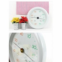 실내 가정용 벽걸이형 원형 온도계 습도계 온습도계, 단품