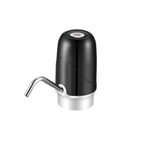 워터 디스펜서 스마트 자동 물 충전식 캠핑 무선 원터치 전기 병 펌프 휴대용 스위치 홈, 블랙 2
