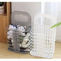 인테리어 접이식 이동식 빨래 바구니 폴딩 바스켓, 화이트