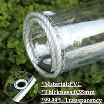 0.35mm 투명 PVC 방수포 99.9 방수 정원 다육 식물 천막 발코니 Pergola 캐노피 타프 커버 멀칭비닐 농업용비닐, 0.9mx1.9m, 0.35mm Tarpaulin+1.7mx1.9m