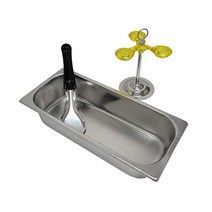 3.5L 납작 스테인레스 팬라이너 아이스크림 젤라또 바트 보관용기 쇼케이스