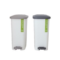 M 직사각페달 휴지통, 대(17L)-그레이