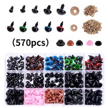 570 개/대 인형 눈 구색 세트 인형 봉제 장난감 공예 눈 만들기 DIY 액세서리 키트, type1