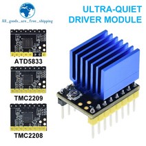 모터 드라이버 방열판 포함 TMC2208 TMC2209 ATD5833 V2.0 스테퍼 스텝 스틱 3d 프린터 부품 2.5A 256 세분 조용한 인쇄, [02] TMC2209