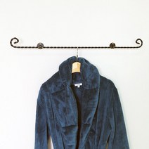 코코디피 염소 엔틱 꽈배기 벽행거 벽면 고정 부착 철사 옷가게 철제 행거 옷걸이 헹거, 브론즈붓칠